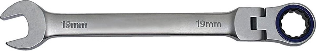 SW-Stahl S1597-19 ringratelsleutel 19 mm I ringsleutel met scharnier I 72 tanden I steeksleutel met ringratel I ringratel steeksleutel SW 19