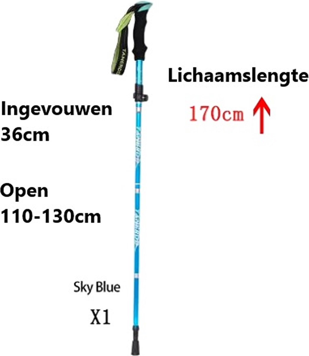 [Flexpert] [Tanerdd] [wandelstokken verstelbaar] [hiking stokken] [blauw]