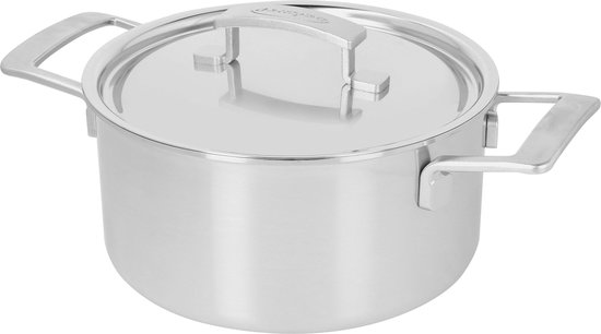 Demeyere - Industry 5 Kookpan met deksel 22 cm - RVS - Dichte rand | bol