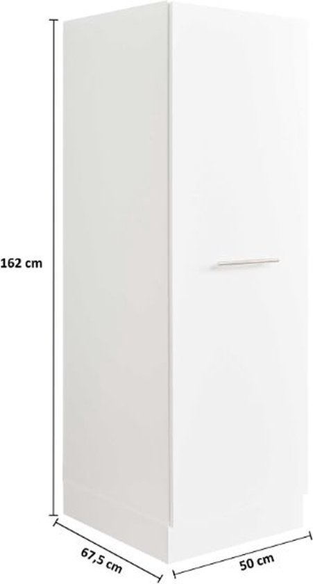 Armoire colonne pour lave-linge Laundreezy | 50 x 68 x 162 cm | Blanc - Bega BBK - Meubles pour buanderie - Blanc - MDF - Meubles pour buanderie