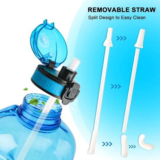 Minecraft Waterfles Met Rietje – 580 Ml, BPA-vrij, Lekvrij, Donkerblauw, Officiële Merch