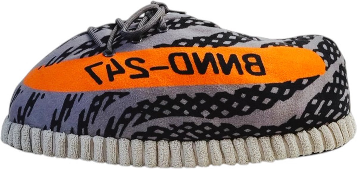 Sneaker Sloffen - Grijs Met Oranje Details - Yeezy Stijl - 35/43 Onesize -  Unisex | bol