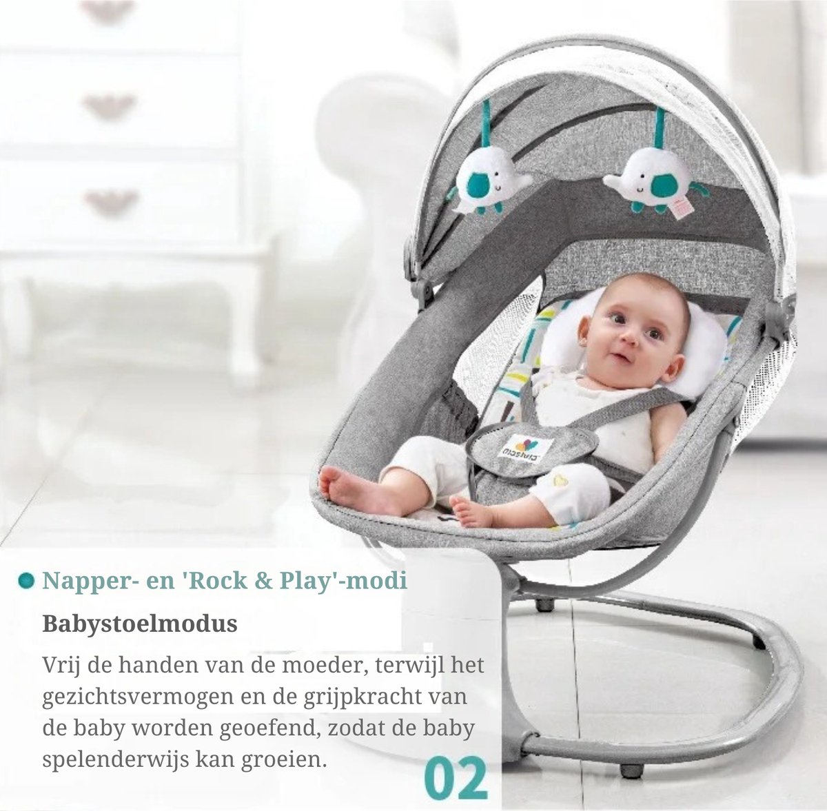 PolderGoods Elektrische Babyschommel thumbnail 3