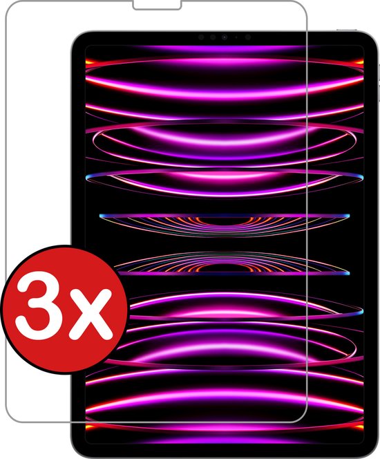 Protecteur d'écran adapté à iPad Pro 2022 (12,9 pouces) Protecteur d'écran en Tempered Glass Protecteur d'écran en Glas trempé - Protecteur d'écran adapté à iPad Pro 12,9 pouces (2022) Protecteur d'écran en Glas - 3 PACK