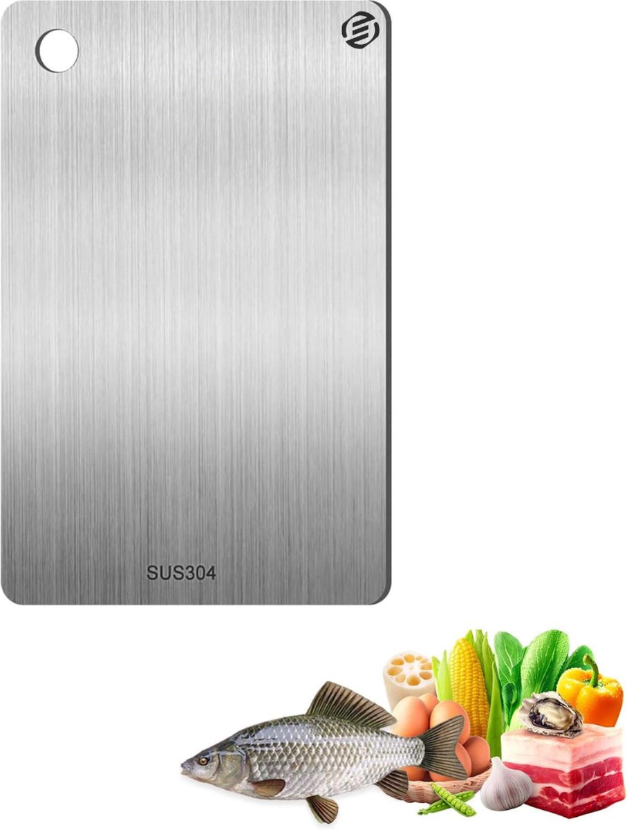 Titanium Snijplank - Snijplank - Cutting Board - Vaatwasserbestendig - Anti Bacterieël - Roestvrijstalen Snijplank - Snijplank - Snijplanken - Anti Microplastic