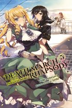 Een blonde vrouw met een groene jurk en een zwarte man met donker haar, met "Death March to the Parallel World Rhapsody" op de voorkant.