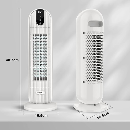 SimpleStore Elektrische Verwarming - Wit - 2000 Watt - Elektrische Kachel - Swingfunctie - Keramisch - Timer - 3 Standen - Anti omval systeem