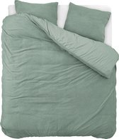 Sleeptime Teddy Dekbedovertrek - 200x200/220 + 2 kussenslopen 60x70 - Donker Groen - Tweepersoons
