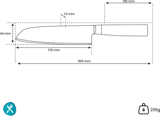 Shinrai Japan - Couteau japonais Nakiri 18 cm - Couteau de chef - Couteau Damas - BR Damas martelé - Avec boîte cadeau de luxe