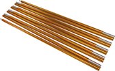 Gouden aluminium boogstokken van Bo-Camp, diameter 11 mm.