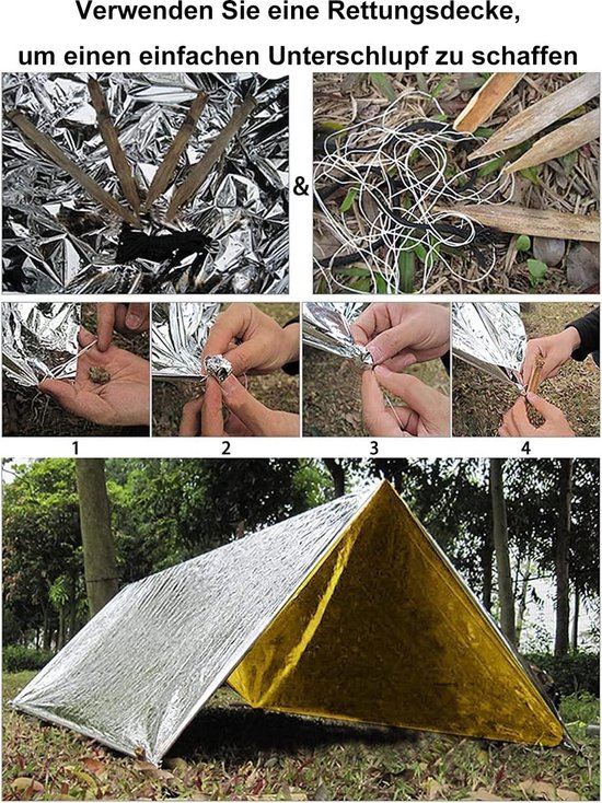 Lot De 3 Couvertures De Survie – 210x160 Cm – Extra Large – Réutilisables