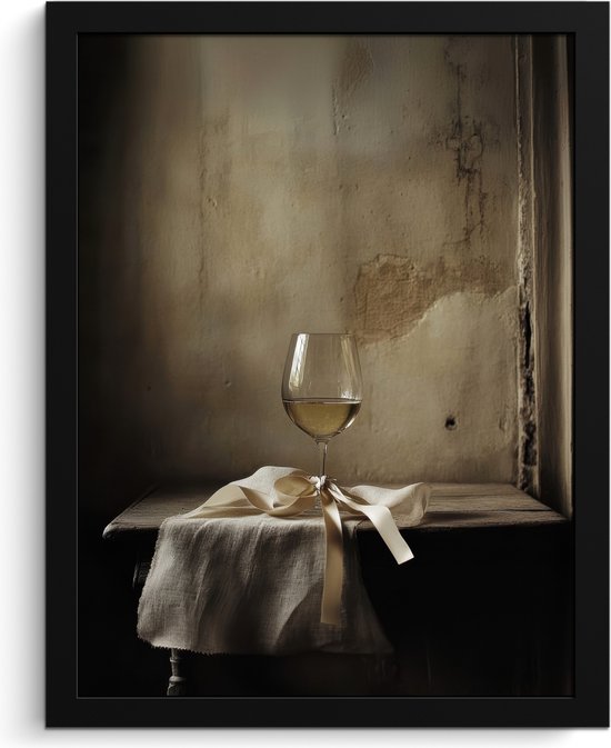 Cadre photo avec affiche - Cadre pour affiche 30x40 cm - Posters - Noeud - Beige - Witte - Vin - Photo sous cadre - Décoration murale Cuisine - Accessoires de Décoration murale murale - Décoration murale - Peintures