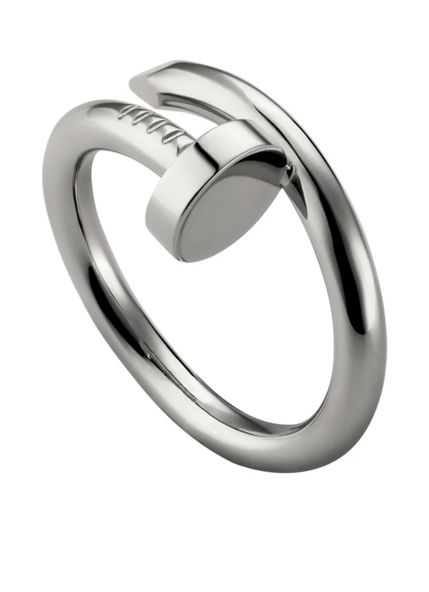 NEFET® - Spijker Ring Zilver - Ringen - Roestvrij Staal - Maat 19 - Zilverkleurig - Heren / Dames - Valentijnscadeau - ideale geschenk - Cadeau voor Man - Cadeautjes Accesoires