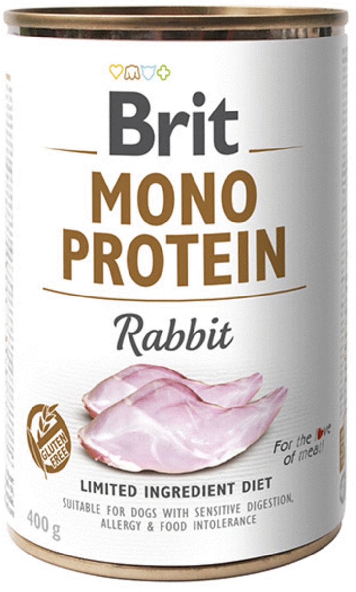Brit Blik Care Mono Protein 400 g - Hondenvoer - Konijn