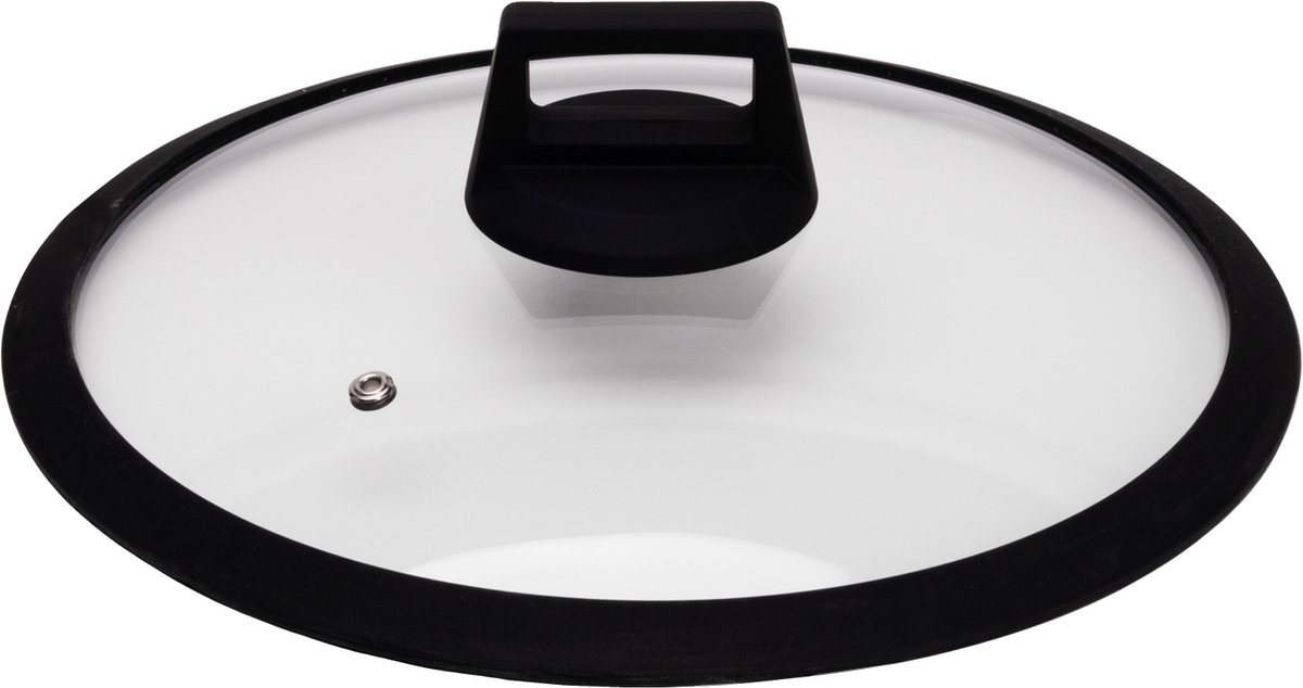 Mammoet - Vesuvio - Pannendeksel - ø 28 cm - Transparant glas/Zwart - Deksel
