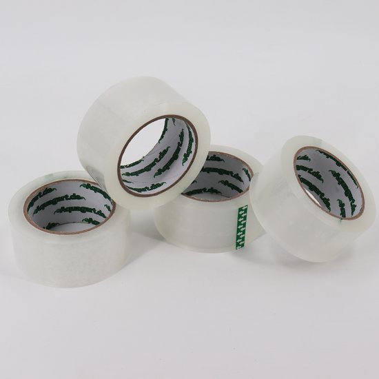 BOMEI PACK Pakket plakband, transparant, 48 mm x 66 m, geen geluid