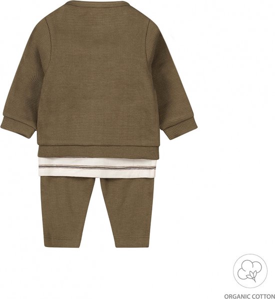 Dirkje - NOOS BOYS - Kledingset - 3delig - Vest - Broek - Shirt - Faded Green - Maat 56 — afbeelding 4