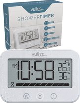 Minuterie de douche T5 - Minuterie numérique étanche - Horloge de Douche - Minuterie de douche - Minuterie de cuisine - Numérique - Wit - IPX4