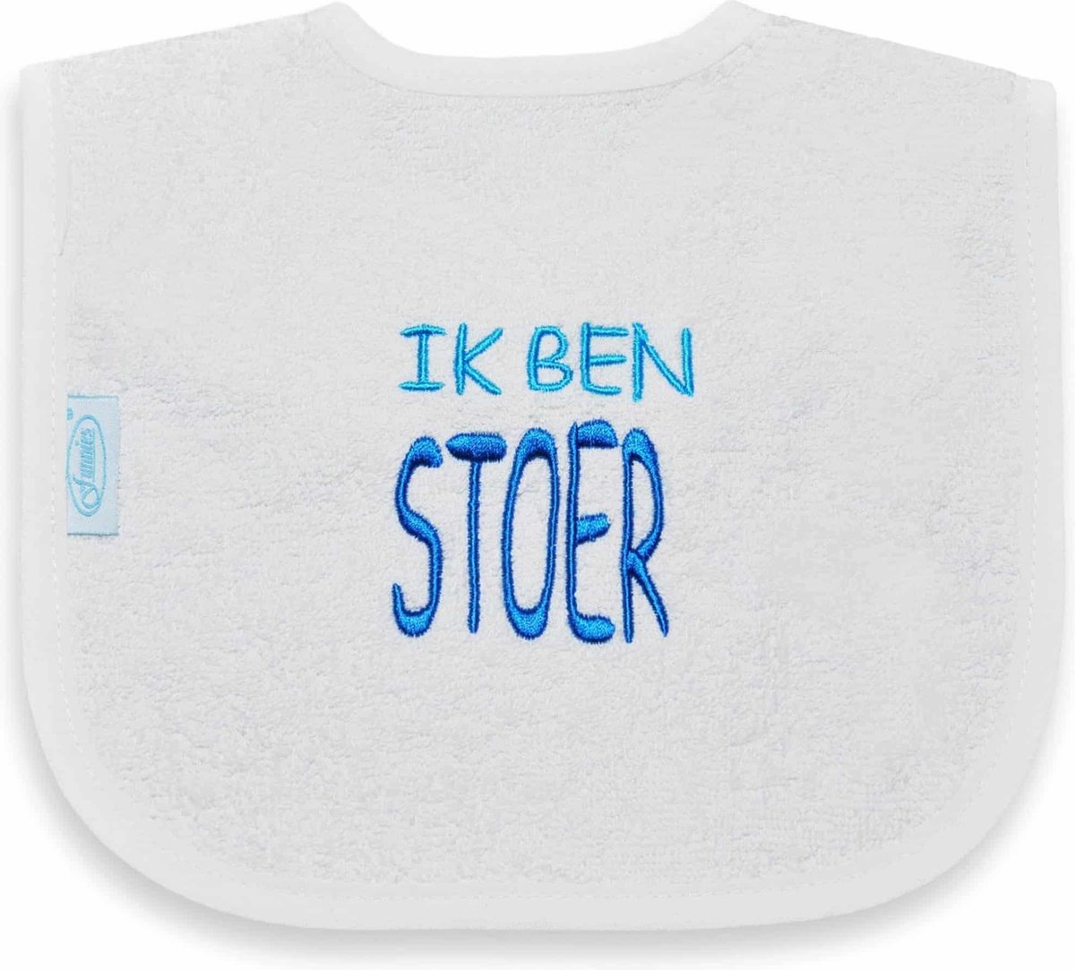 Goedkoopste Funnies - geborduurd tekst slabbetje Ik ben stoer