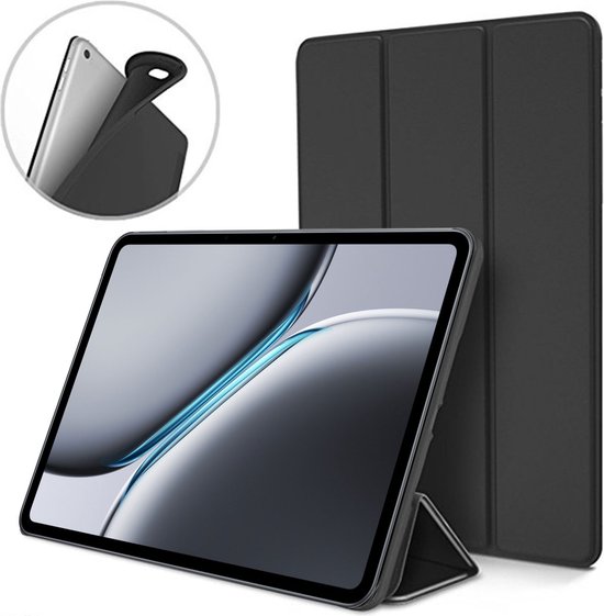Just in Case Tri-Fold OnePlus Pad 2 Book Case Zwart