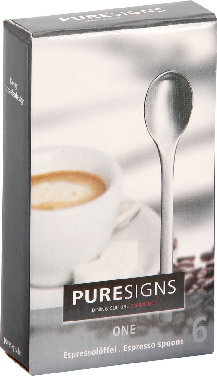 Puresigns Espressolepel Roestvrijstaal 6 stuk(s)