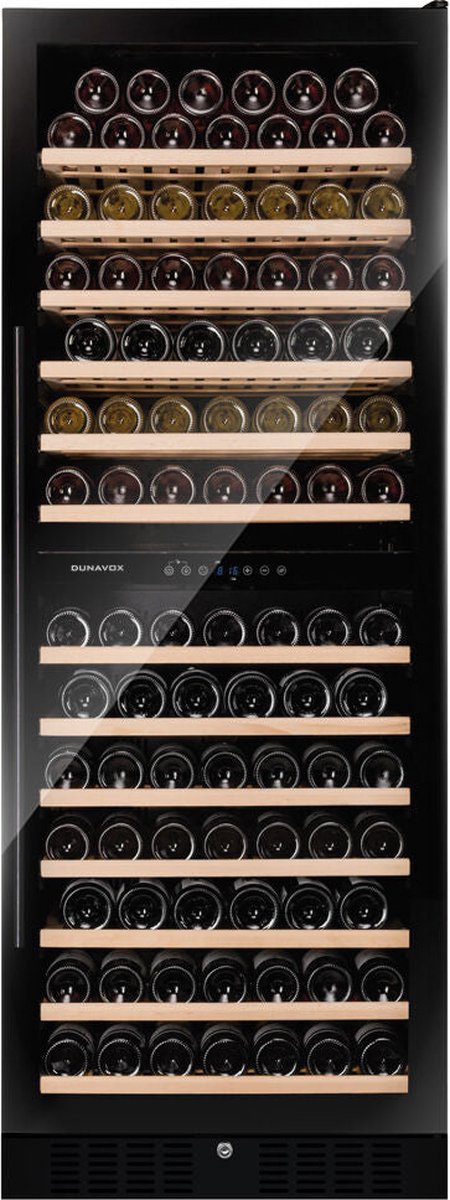 Dunavox Grande-108 Wijnkoelkast DX-108.330DB 2 Zones Zwart Zwart