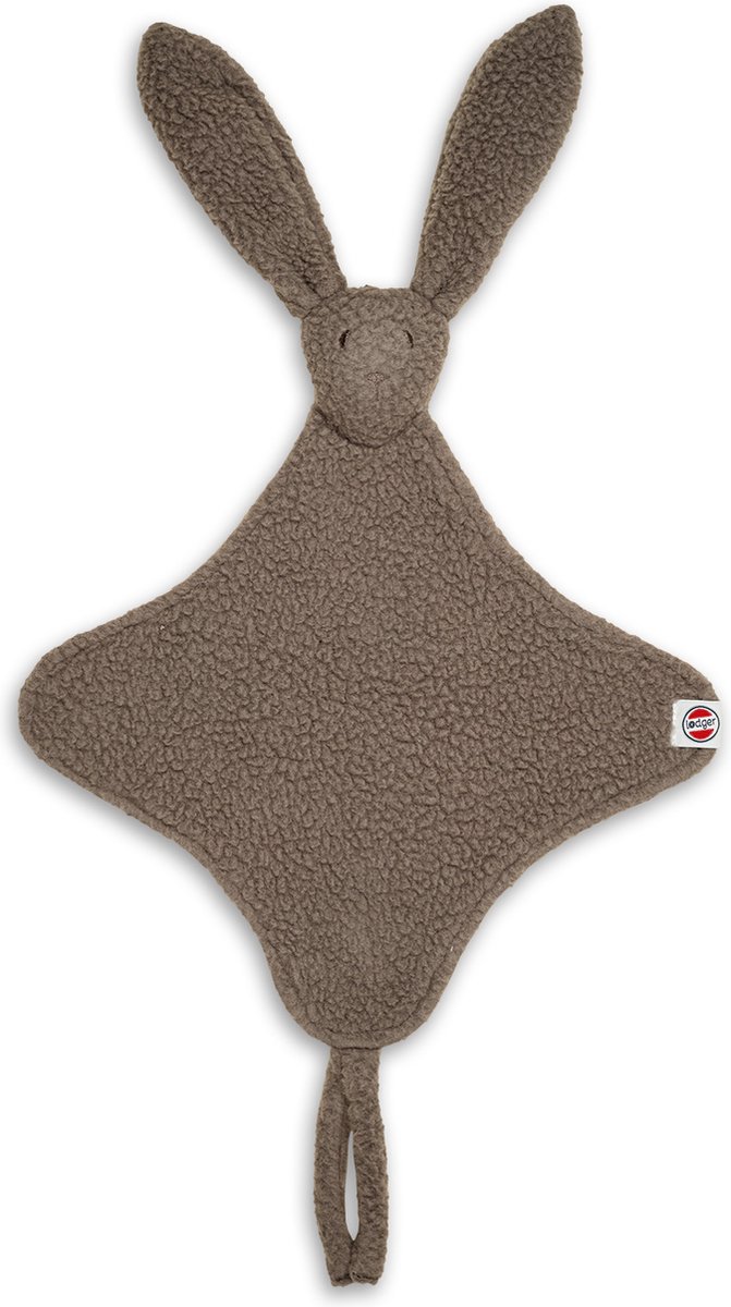 Lodger - Knuffeldoekje - Speendoek - Konijn - Teddy fleece - Bruin