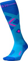 STOX Energy Socks Skisokken Dames - Compressiekousen - Merino Wol Sokken Turquoise - Ski & Snowboard Compressie Sokken - Maat L: 40-43 - 1 Paar