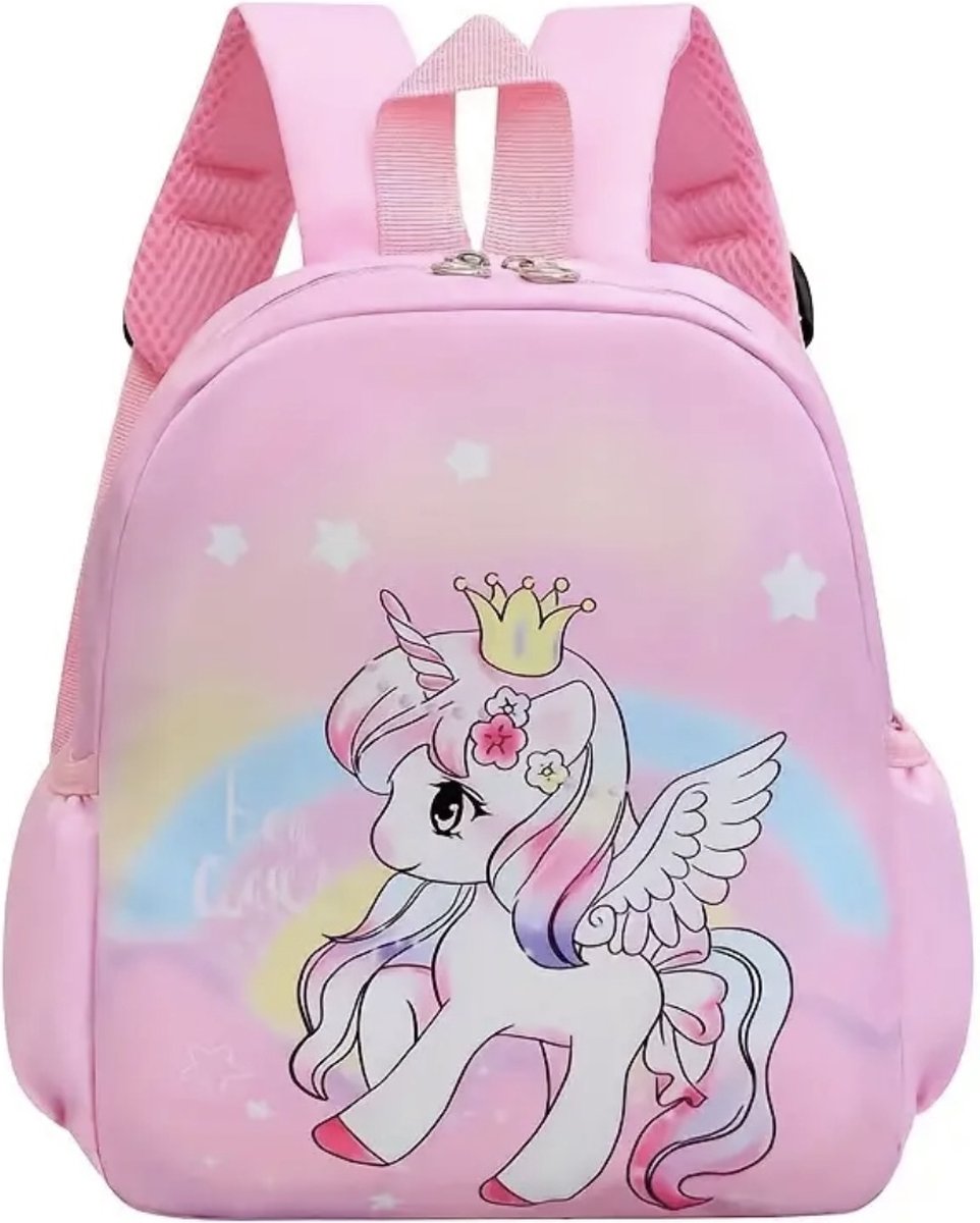 Ultiluxe® Rugzak voor kinderen - Eenhoorn/unicorn - Roze/blauw - Kinderrugzak, schooltas, kindertas - 25 x 22 x 10 cm - Meisjes, jongens en peuters - Schoolrugzak, kleine rugtas, tas - Peuterschool, kinderdagverblijf, opvang