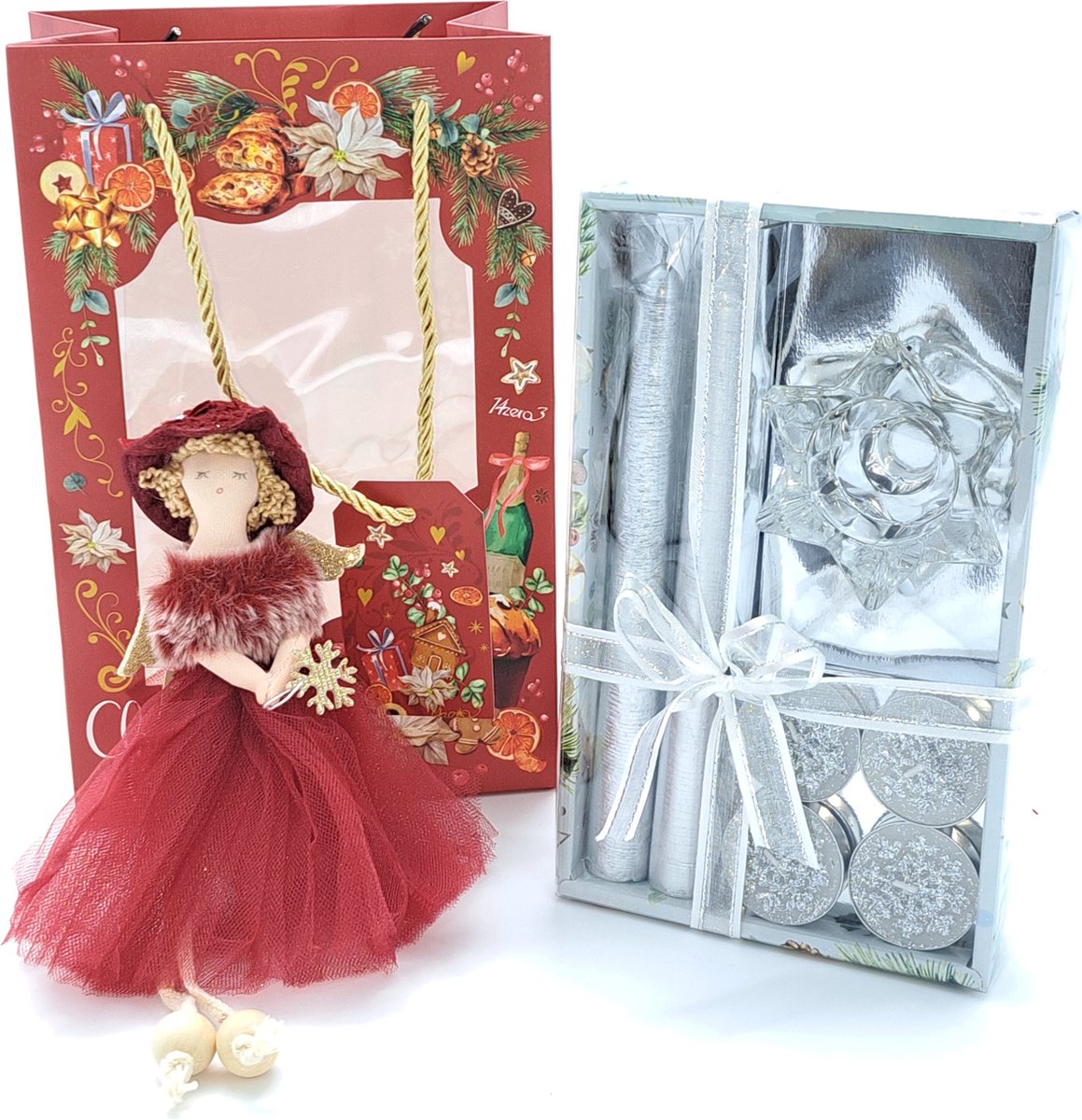 Kaars-Cadeauset-Kerstcadeau, voor vrouw, vriendin, collega, moeder-kaarsen set