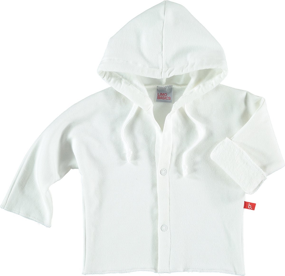 Baby vest bio sweatstof wit 74/80