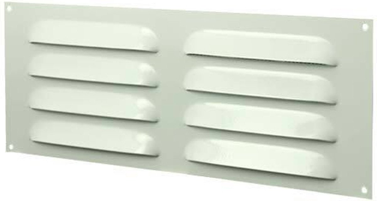 Metalen rechthoekige sleuf rooster 260x105 wit - MR26105