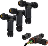 LED's Light Pro Kabelverbinders T-connector - IP68 waterdicht - Voor 3 kabels van 4 tot 14 mm - 3PACK