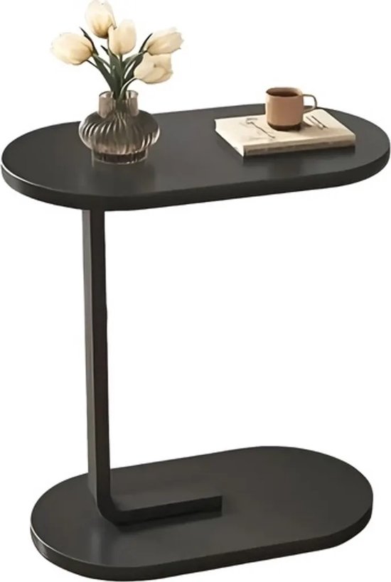 Home & Marker - Table d'appoint en bois - Table basse - Table d'appoint Zwart - Table de canapé - Table de lit - 38x28x58 cm - DESKICA
