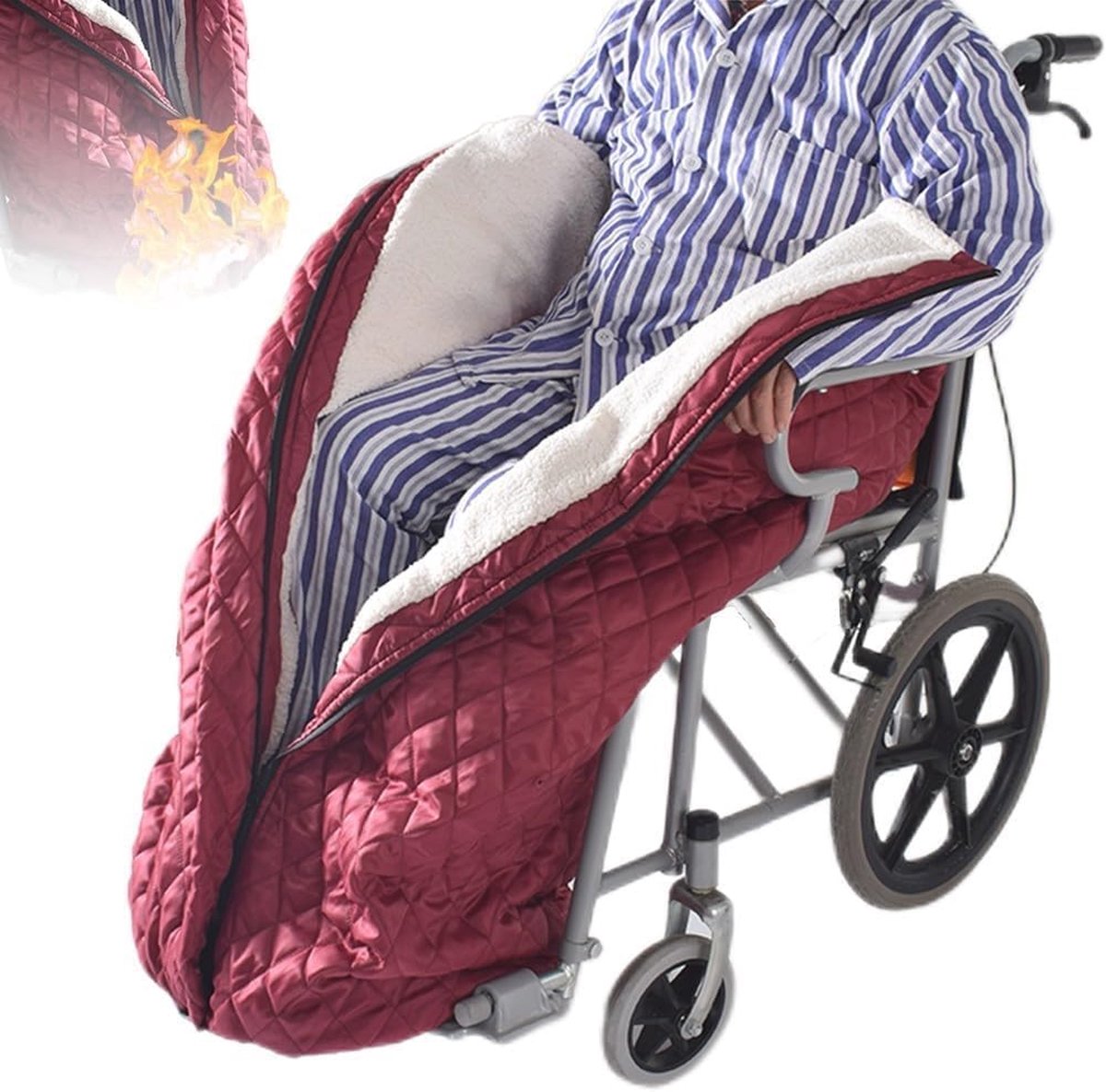 Waterdichte fleece rolstoelhoes voor warmte en comfort in de winter