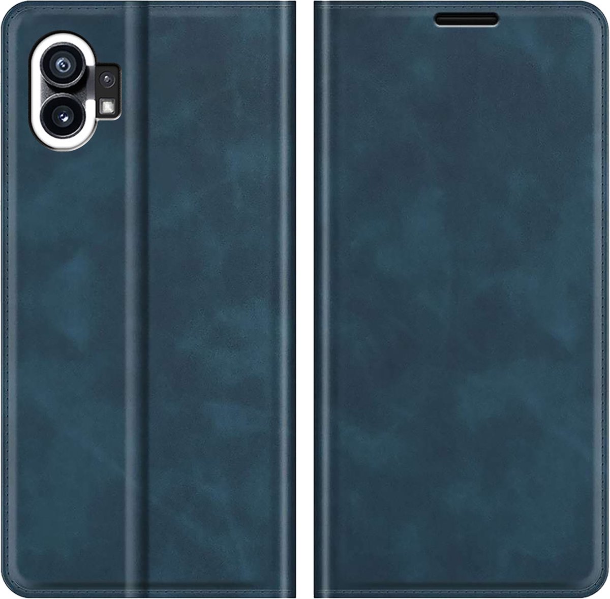 Cazy hoesje geschikt voor Nothing Phone (1) - Hoesje met Pasjeshouder - Luxe Book Case - Blauw