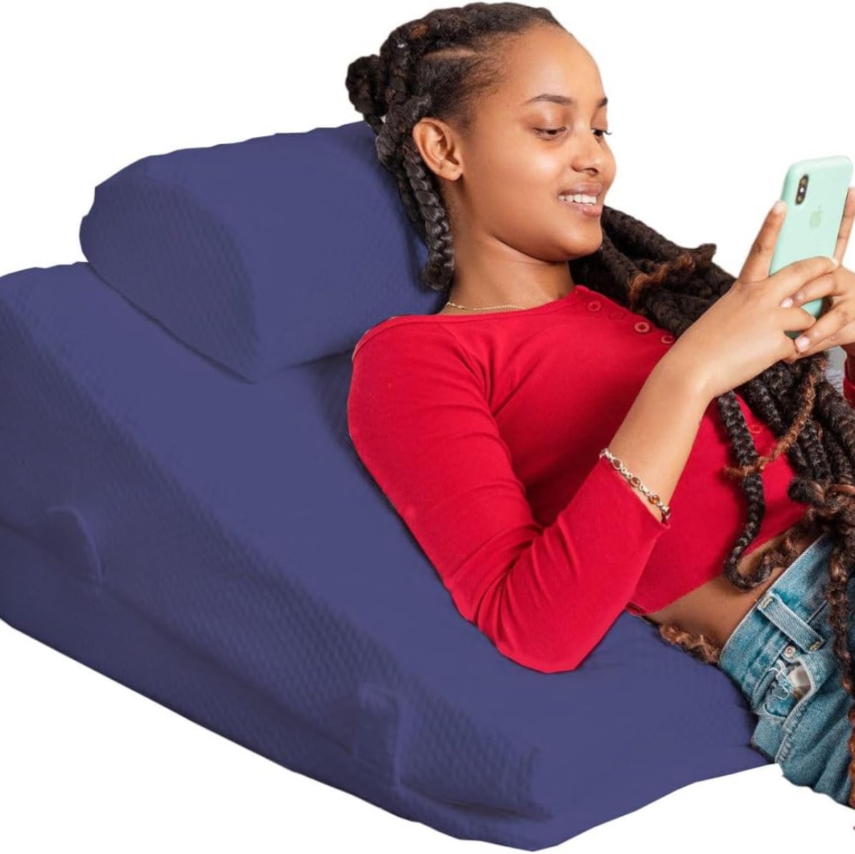 Solacis Leeskussen voor in bed - Zitkussen - Lekker lui lezen - Ontspanningskussen - Bookseat - Must have om lekker te lezen!