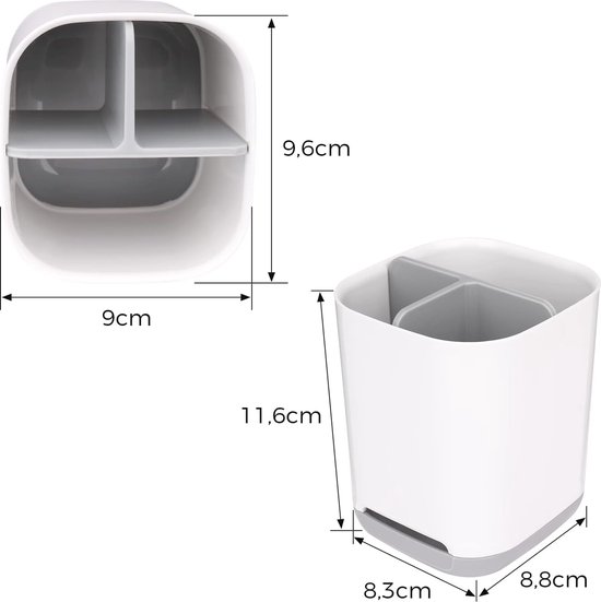 Tandenborstelhouder met zeepdispenser | QUVIO