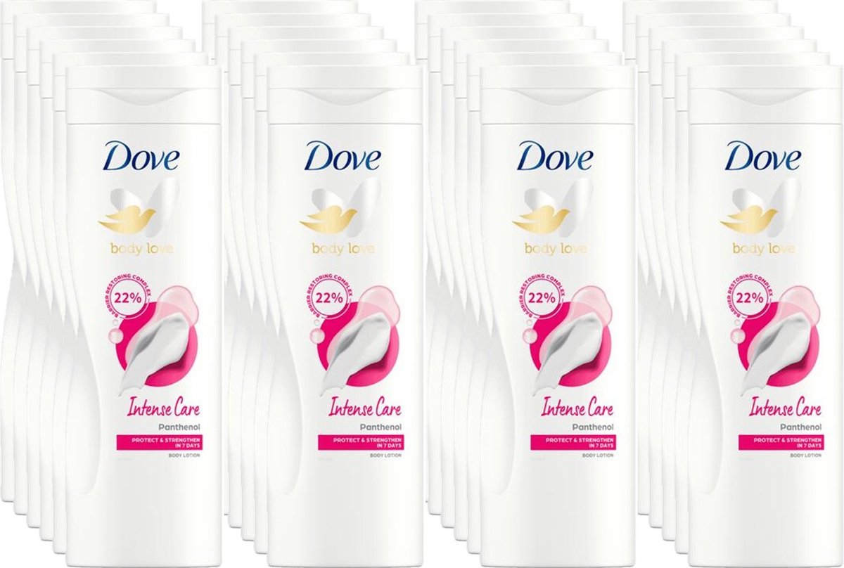 Goedkoopste Dove Bodylotion Intense Care - met 22 barrier restoring complex en panthenol - Voordeelverpakking 24 x 400 ml