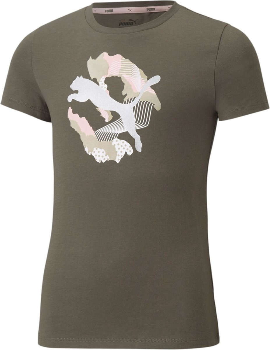 Kinder Puma T-shirt Alpha Tee G Grape Leaf 164 Groen