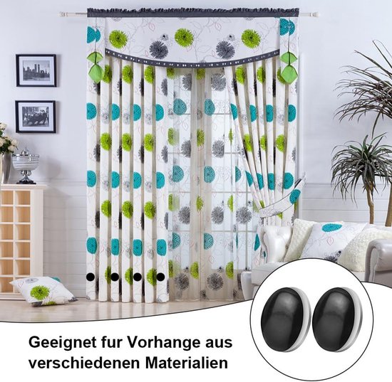 12 pièces poids de rideau imperméables magnétiques extérieurs-poids de rideau rond