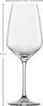 Elegant wijnglas met tuitvormige kelk van 211 mm hoog en 79 mm breed.