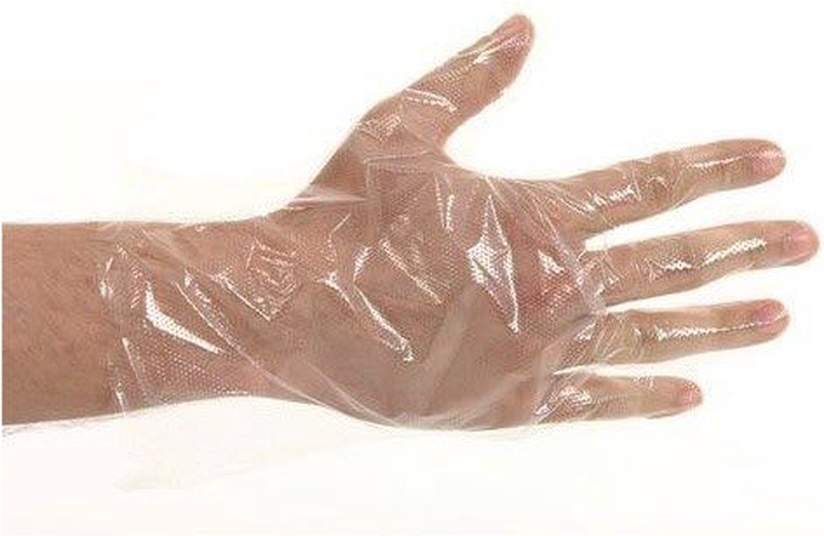 Goedkoopste Hygostar plastic wegwerp handschoenen transparant - maat L - 50 stuks