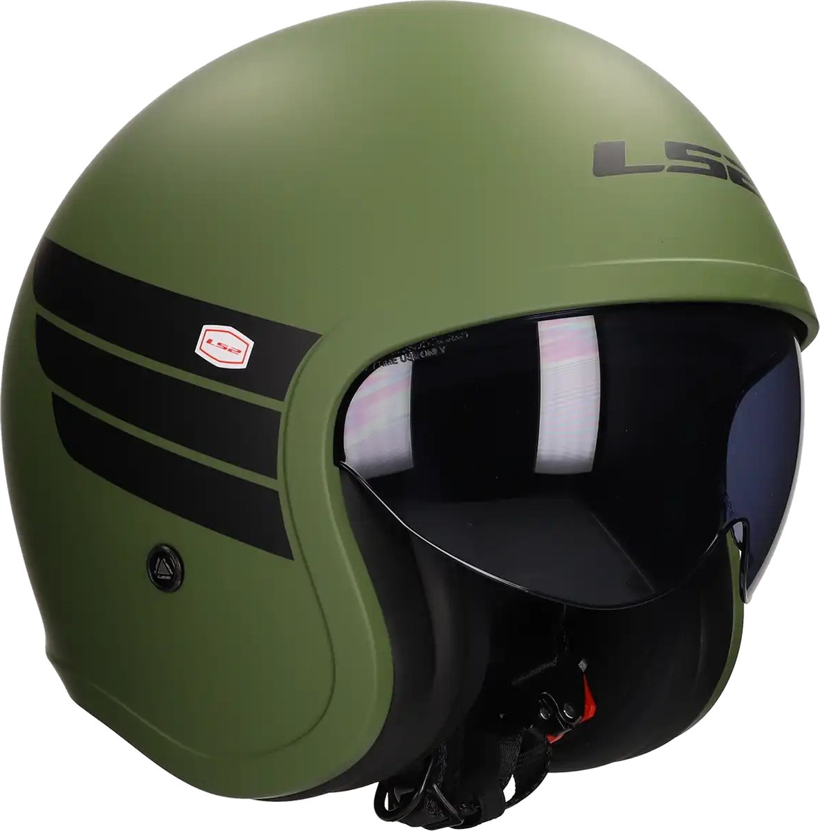 LS2 Helm Spitfire II Retro OF599 mat groen maat XL bol