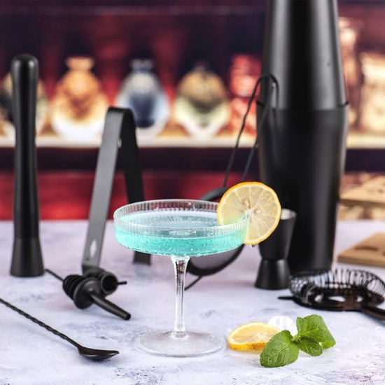 Velox Luxe Cocktail Shaker Set - 16 Delig - Rosé Goud - Stijl 1 - Incl