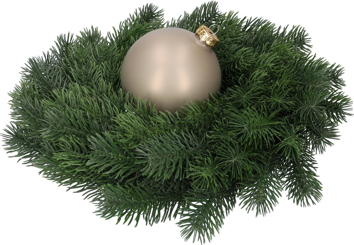 Glazen kerstballen - Set van 4 stuks/100mm - Luxe kerst decoratie - Sfeervolle kerstversiering voor in de kerstboom - Glas - Eucalyptus - Mat Grijs/Bruin – foto 8
