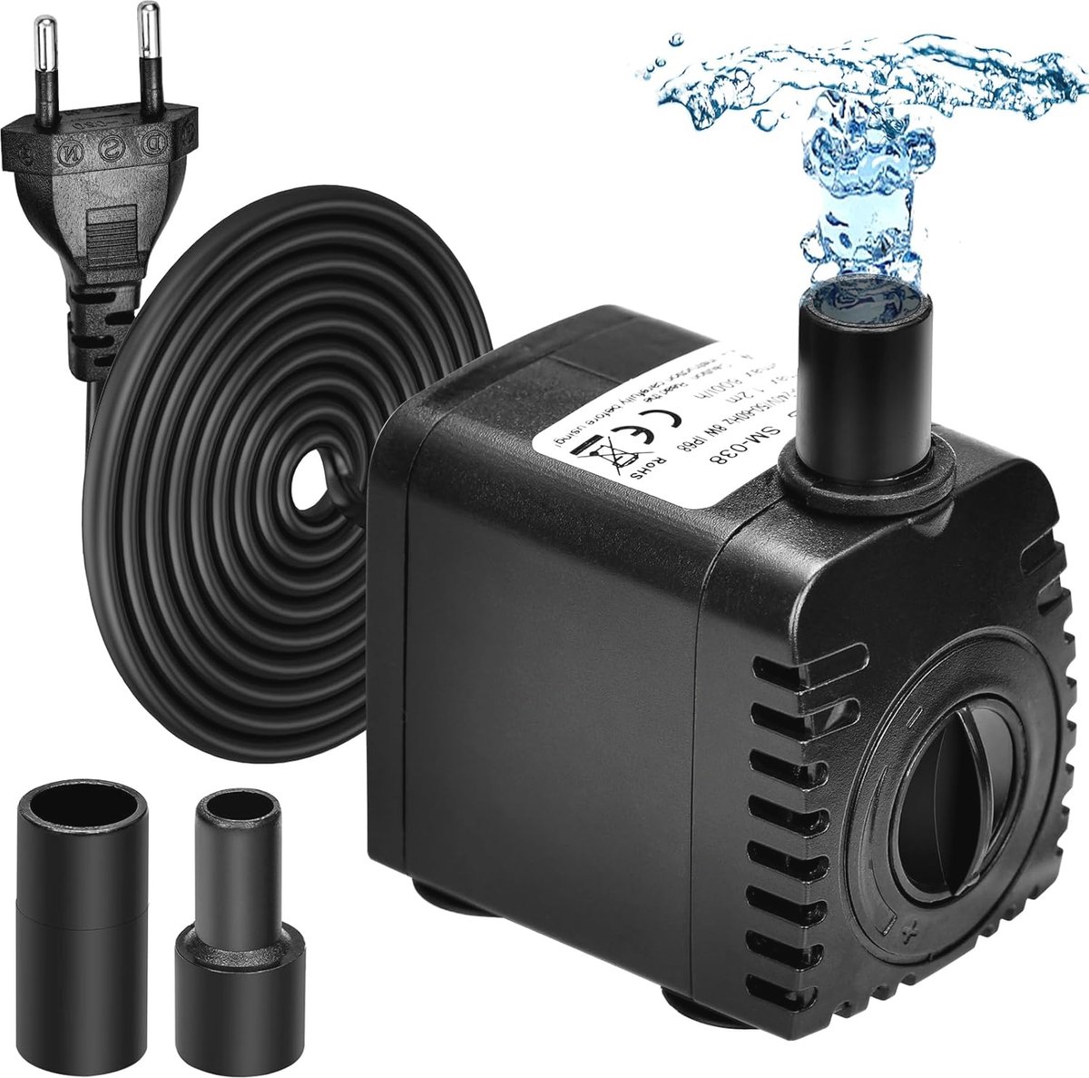 Ultralichte Dompelpomp voor Aquarium en Tuin - Energiebespaarbare Waterpomp 600 l/u