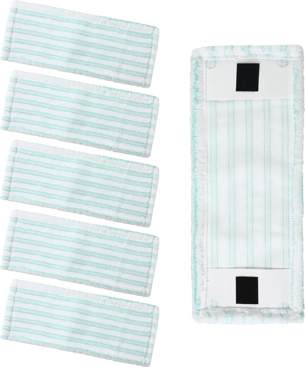 Goedkoopste 6 Stuks Wasbare Dweilmop Hoes voor Gladde Vloeren - Super Absorberend en Microvezel