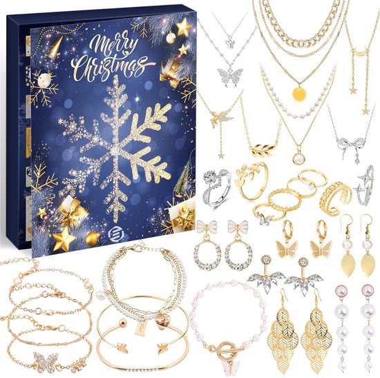 Equivera adventskalender - Verzorgingsadventskalender 2024 voor Meisjes – 24 Verzorgingsproducten – Beauty Adventskalender met Bodylotion – Badbruisballen – Douchegel – Shampoo – Handcrème en Meer – Kerstkalender