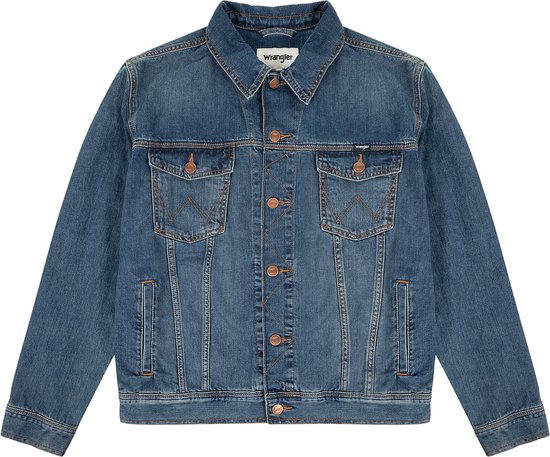 WRANGLER CLASSIC JACKET MID STONE DENIM JACKET-HEREN